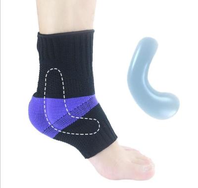 China Adjustable Elasticity Ankle Compression Sleeve Breathable Ankle Brace With Silicone Gel Ankle Support Sleeve Aids Reduce Inflammation, Swelling, Soreness#AH-03 for sale