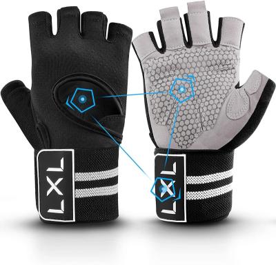 China Breathable Adjustable Elasticity Workout Gloves Weightlifting Gym Gloves with Wrist Wrap Support Women Men, Full Palm Protection, for Weightlifting#RG-30 for sale