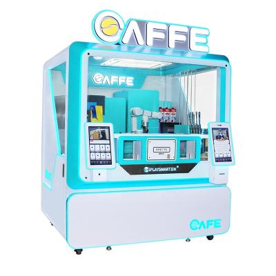 China Iplaysmart Commercial Fully Automatic Automatic Touch Screen Vending Machine Italy Robot Vending Machine Cold And Hot Coin Operated Coffee Vendor for sale