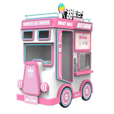 China New SDK Iplaysmart automatic cotton candy vending machine for sale frozen yogurt vending machine smart mobile cart for sale