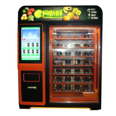 China Iplaysmart SDK Fruit and Vegetable Vending Machine for Vegetable Fresh Fruit Vending Machine for Sale Meat Freezer Jelly Vending Machine for sale