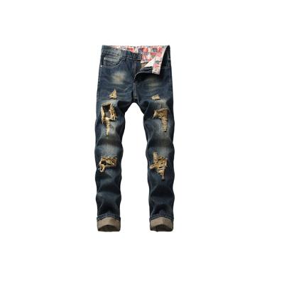 China Breathable Factory Wholesale Jeans Fashion Mens Ripped JeanstaperedVintage Ripped Jeans for sale