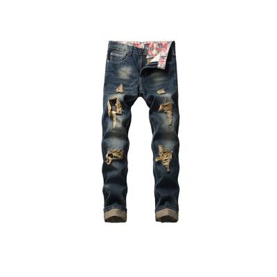 China Breathable Factory Hot Selling Jeans Fashion Mens Ripped JeanstaperedVintage Ripped Jeans for sale