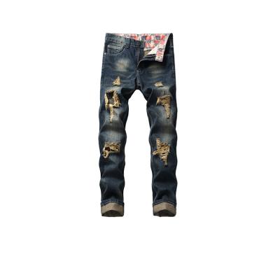 China Breathable Factory Direct Selling Jeans Fashion Mens Ripped Jeanstaperedvintage Ripped Jeans for sale