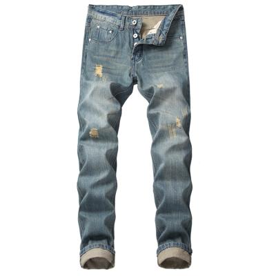 China 2021 Most Fashionable Men's Breathable Ripped Jeans Slim Fit Jeans For New Men's Business Casual Dress Jeans for sale