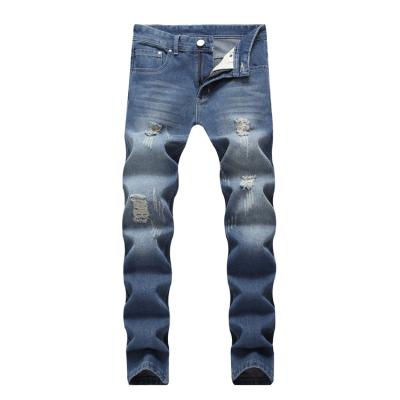 China Best breathable type of mens ripped jeans slim fit jeans for men denim pants mens ripped jeans for sale