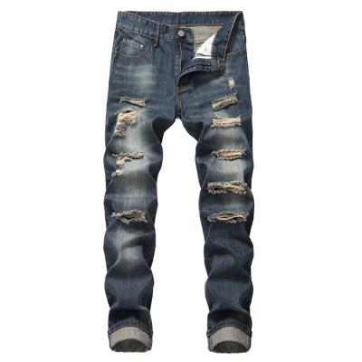 China China manufacturer breathable men's ripped jeans slim fit jeans for men fit and slim ripped jeans for sale