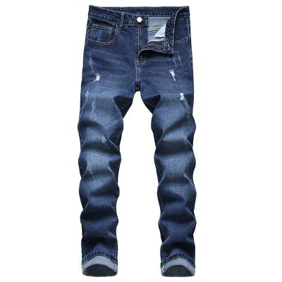 China Breathable high quality custom made ripped jeans slim fit jeans for mens denim mens pant jeans for sale