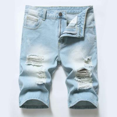 China Best Quality Breathable Jeans Shorts Comfortable And Stylish Mens Jeans Ripped Classic Jeans Shorts for sale