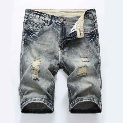 China China Supplier High Quality Breathable Stylish Hot Sale Classic Denim Shorts Men Jeans Ripped Jeans Shorts for sale