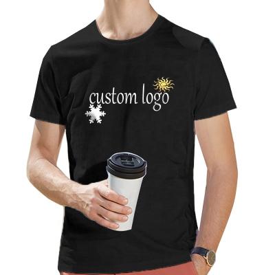 China Anti-wrinkle Fashion Street Use Reflective Logo Printed Gold T-shirt Boys Silver Foil T-shirt Unisex Cotton Blend T-shirt Loose Poly for sale