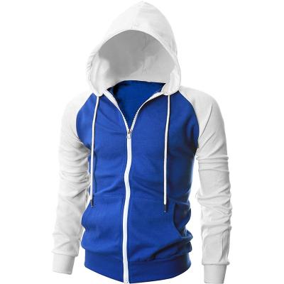 China Anti-wrinkle fashion streetwear cotton full zipper men's hoodie sports sweater hooded sweatshirt for sale