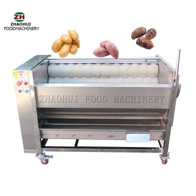 China New Style Brush Roller Vegetable Cleaning Peeling Machine| onion/Potato Washing Machine for sale