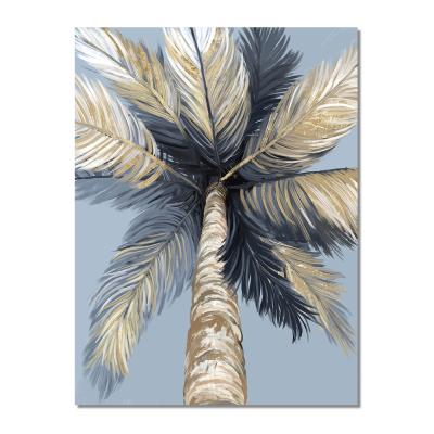 China High Resolution Printing Modern Plant Wall Art Nordic Tropical Palm Leaf Canvas Print Picture Tree Abstract Style For Living Room Decoration for sale