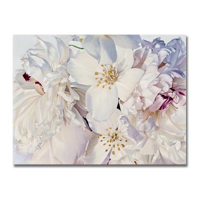 China High Resolution Printing Abstract White Flower Painting HD Prints And Posters On Canvas Modern Plant Wall Art Picture For Living Room Home Decoration for sale