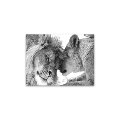 China Waterproof + Eco-friendly Abstract Lion Painting Print On Canvas Art Wall Picture Nordic Animal Posters And Prints For Living Room Cuadros Decoration for sale