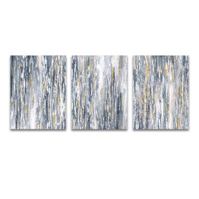 China High Resolution Printing 3 Panel Modern Abstract Gray Painting On Canvas Nordic Posters And Prints Wall Art For Living Room Home Decoration for sale