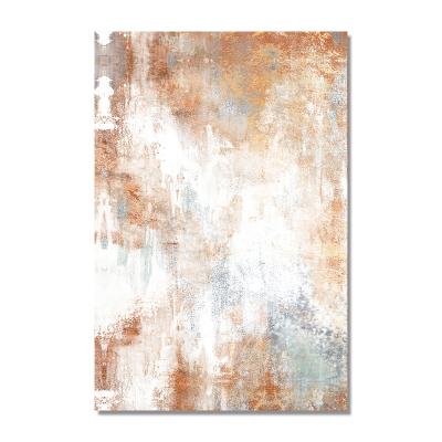 China High Resolution Printing Abstract White With Orange Painting Printed On Canvas Nordic Wall Art Picture Posters And Prints For Home Wall Decor for sale