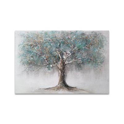 China 100% YIWU QIPING Original Handmade 3D Oil Painting Tree Tone Artwork Wall Decoration Cool Indoor Arts For Hotel Living Room for sale