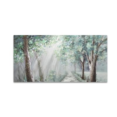 China 100% Handmade YIWU QIPING Canvas Original Contemporary Acrylic Tree Paintings Luxury Walls Art With Frame for sale