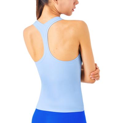 China 2021 New Design Athleisure Gym Sportswear Women Workout Breathable Yoga Vest for sale