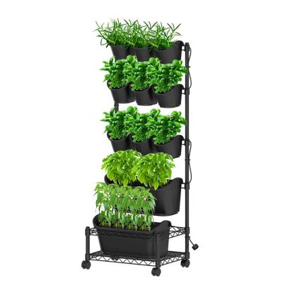 China Modern Micro Indoor Flower Pot Shelf Mist Garden Wall Planter Plastic Vertical Agricultural Flower Pots for sale