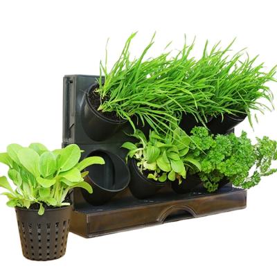 China Modern Rectangular Plastic Water Planter Pot Vertical Growing Table Cheap Flower Pot Plant Pots for sale