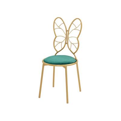 China Living Room Furniture Velvet Restaurant Metal Cafe Chairs Butterfly Chair Lounge for sale