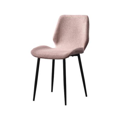 China Modern Upholstered Leather Metal Base Living Dining Furniture Cafe Dining Chairs for sale