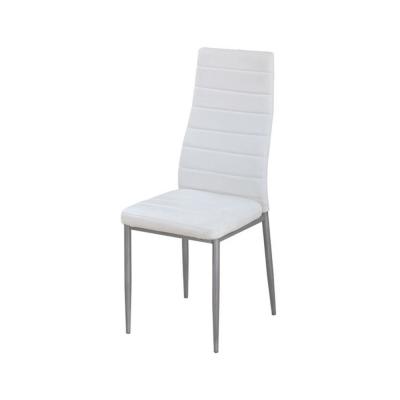 China Cheap White Modern Dining Room Furniture PU Restaurant Chairs Leather Dining Chair for sale