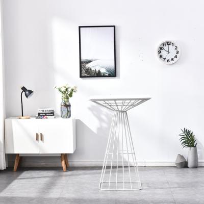 China Black Legs MDF Bar Table Bar Top Table Modern Metal Wire Tables for sale