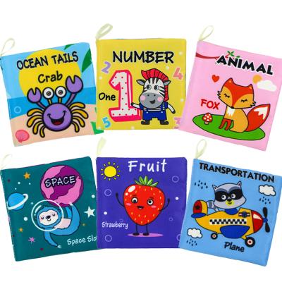 China Early Fold Paper Baby Education Cloth Book Enlightenment Learning Palm Book Baby Cloth Book Toy N031 for sale