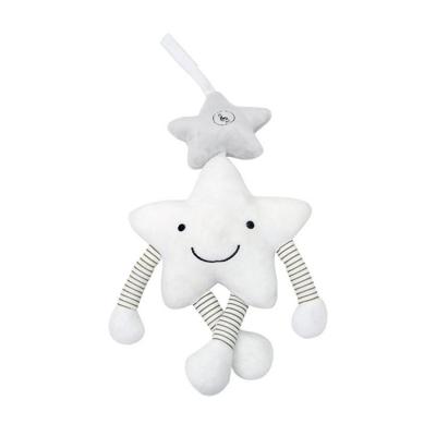 China White Squeaker BBSKY Five Star Voice Bell Baby Carriage Music Bed Hanging Plush Hanging Toy for sale