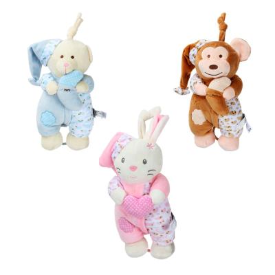 China M018 Soft Animal Music Plush Toy Hanging Toys Pull String For Kid for sale