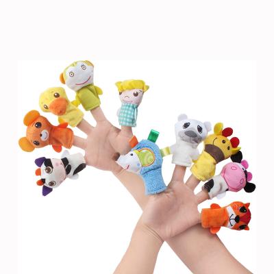 China Lovely Dolery Plush Animal Hand Finger Puppet Toys For Children 5pcs D130 for sale