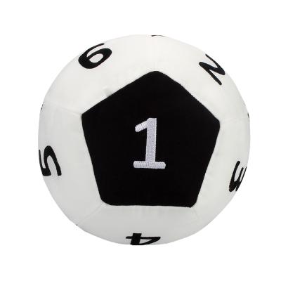 China Jollybaby Rattle Learn Numbers Plush Stuffed Football Baby Rattle Toy J154A for sale