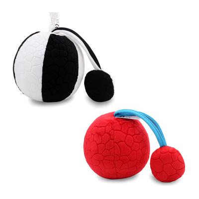 China Soft Toy Baby Cloth Toy Rattle Ball Newborn Plush Visual Training Sensory Toy J142 for sale