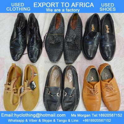 China Durable Used Casual Shoes Men Pretty Used Flat Leather Shoes For African Wear for sale