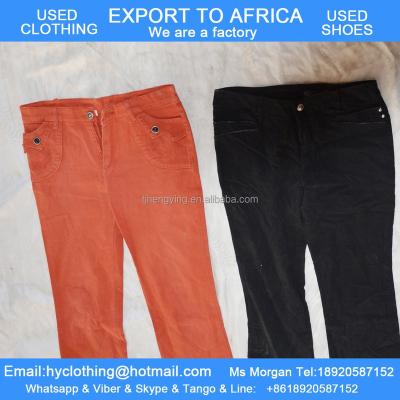 China Popular used clothing all seasons used china clothing for lady cotton pants second hand clothing buyers for sale