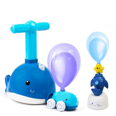 China 2020 New Funny Educational Toy Inflatable Toys Hand Squeezed Aerodynamic Car Balloon Compressor Inertial Power Toy Car For Children for sale