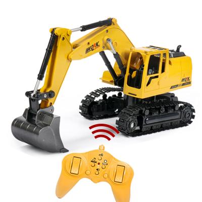 China 1:24 RC Model Remote Control Excavator with 8 Channels 2.4G Wireless Remote Control Truck Toy Auto Crawler RC Excavator for sale