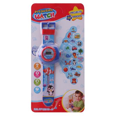 China 2020 Toy 2020 Intellectual Children's Silicone LED Cartoon Best-Selling Projection Of 20 Different Models Neutral Children's Watch Calendar Watch for sale