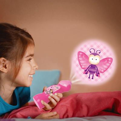 China Early Intellectual Rotation Lamp 90 Projection Girl Cartoon Flashlight Toy LED Enlightenment Children Sleep Lamp Children Educational Toys for sale