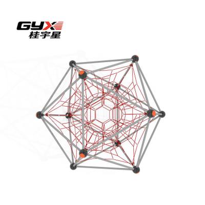 China Kids Climbing Color Rope Net Outdoor Rope Tunnel Climbing Game For Kids Outdoor Playground Case Design for sale