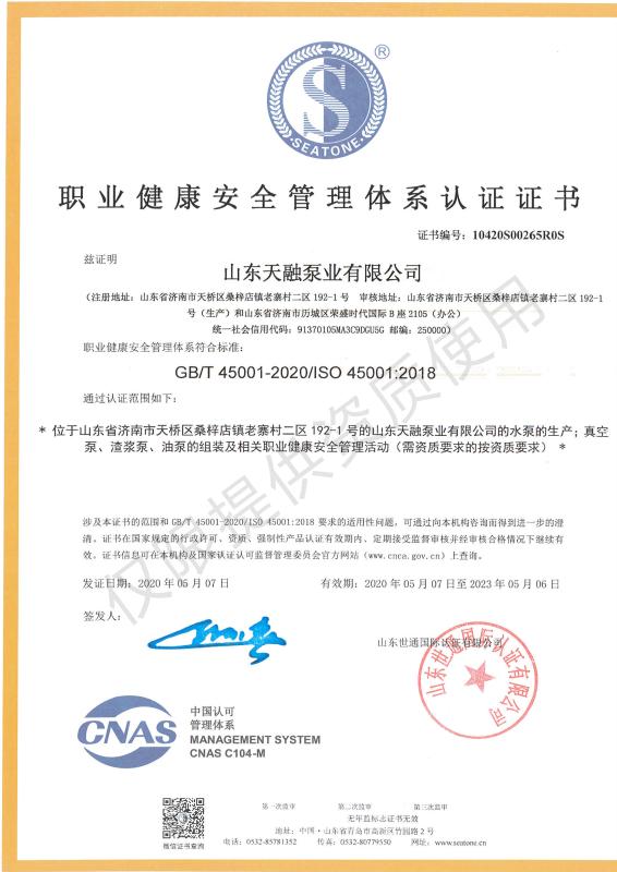 ISO9001 - Shandong Zhongrong Fuxing Group Co., Ltd.