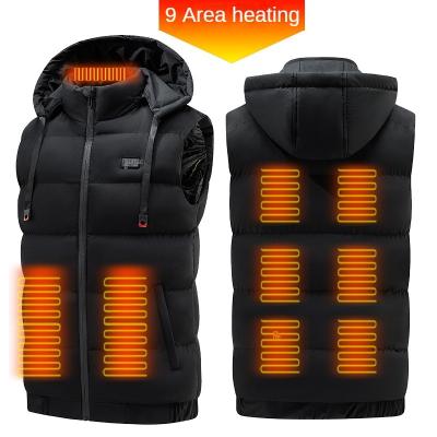 China QUICK DRY Men's winter fever vest 9 areas Control Temperature USB Charging heated electric vests warm outdoor clothing women's coat for sale