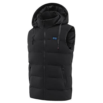 China QUICK DRY 11 Area Heating vest Bring a hat Unisex Winter Outdoor Control Temperature USB Charging Waistcoat  Heated Vest Women and Men for sale