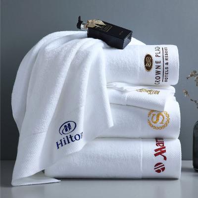 China Custom Logo Soft White Luxury Hair Salon Spa Hand Bath Towel Sets Cotton Hotel Face Bath Towel for sale