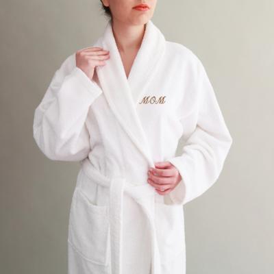 China Super Soft Thermal Terry Towelling Fluffy Bathrobe For Spa Hotel Terry Bath Robe With Custom Logo for sale