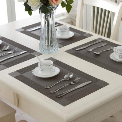 China Modern Stain Heat Resistant Waterproof Non Slip Dinner Set Table Mat for sale